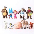 thumbnail image 2 of Figura de Oso Masha y El Oso Figuras Completo Playset 10 Pcs Figuras Muñeca Juguetes Fiest RoyalToys RoyalToys, 2 of 2