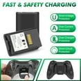 thumbnail image 4 of 2Pack 4800mAh Rechargeable Battery Compatible with Xbox 360 Controller, Dual Charging Station Dock Charger Compatible with Xbox 360 Controller Battery Pack, 4 of 10