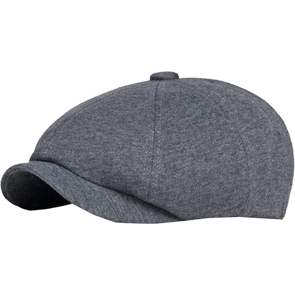 CoCopeaunts Newsboy Hats for Men Spring Autumn Winter Hat Solid Plain Artist Painter Beret Hat Adjustable Octagonal Newsboy Cap