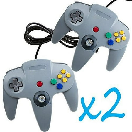 Lot Of 2 N64 Controller Game System For Nintendo 64 N64 Grey Gray