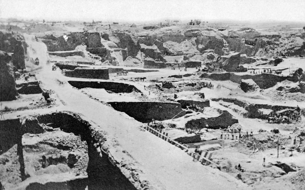 Diamond Mining 1882 Nview Of The Diamond Fields At The Bultfontein Mine