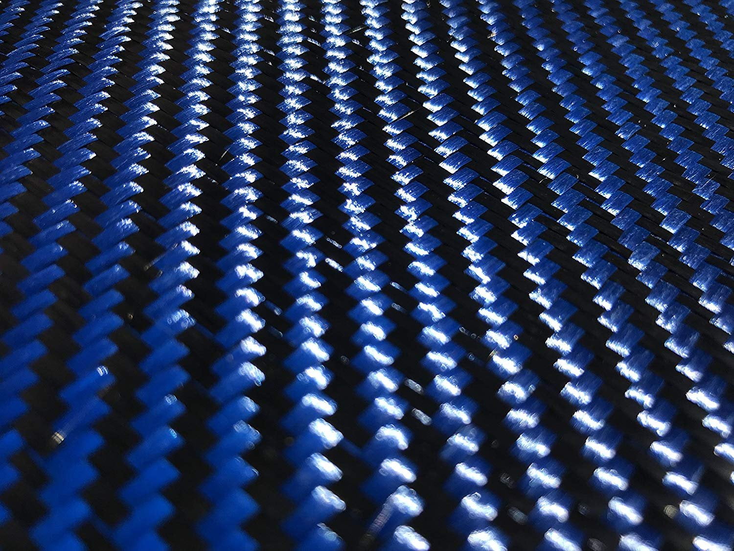 12" x 10 FT - KEVLAR FABRIC-2x2 TWILL WEAVE-3K/240g Blue
