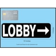 thumbnail image 4 of 10in x 3in Lobby To The Right Sticker Vinyl Business Sign Door S, 4 of 4