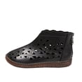 thumbnail image 2 of Willtoo Women's Casual Flats Shoes High Top Fashionable Hollow Out Shoes with Back Zipper Breathable Round Toe Soft Sole Comfortable Walking Footwear, 2 of 6
