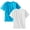 Aqua/White, variant on Kanu Surf Boys Swim Shirt - 2 Pack UPF 50+ Quick Dry Short Sleeve Rash Guard for Boys (Sizes: 3T-16)