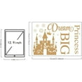 thumbnail image 2 of Gold PVC Wall Sticker Art Word Dream Big Princess Wall Decal Dreamy Castle Pattern Vinyl Wall Decal Golden Crown Wall Decor for Kids' Room Girls' Bedroom Decoration, 2 of 9