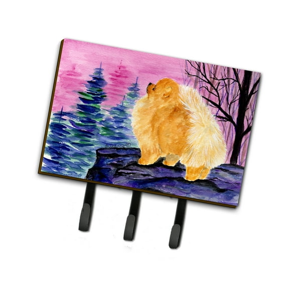 Carolines Treasures SS8606TH68 Pomeranian Leash Holder or Key Hook, Large, Multicolor