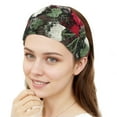 thumbnail image 4 of Unique Bargains 1 Pc Headband Floral Embroidery Lace Wide Hairband for Women Red, Green, 4 of 5