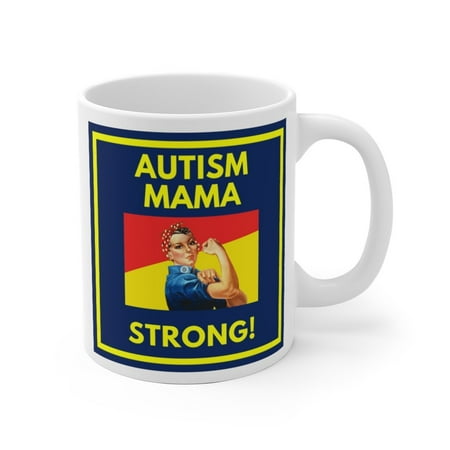 

Autism Mama Strong White Ceramic Mug ( 2 sizes available)