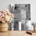 thumbnail image 2 of Canvas Wall Art, Grey Abstract Framed Canvas Prints for Bathroom Hallway, Modern Mottled Art Oil Painting Small Gallery Wrapped Wall Decor for Home Office, Gifts, 8"x10" Ship Next Day, 2 of 9