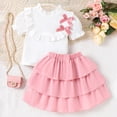 thumbnail image 2 of 2Pcs Summer Outfits Set for Toddler Girls – Cute Flower Short Sleeve T-Shirt & Pants, Gift Idea Summer 2Pcs Gift Outfits Set Girls Summer Set 4-8 Years,4-5 Years, 2 of 9