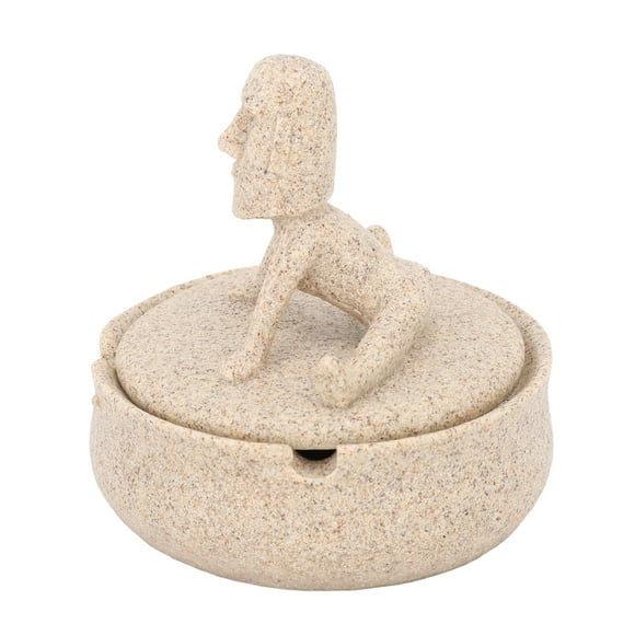 Moai Ashtray§easter Island Moai Statue Ashtray§decorative Quirky Moai Ashtray§resin Ashtray§resin Ashtray With Lid§ashtray With Lid Resin Easter Island Moai Statue Ashtray