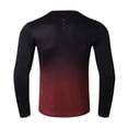 thumbnail image 4 of Afdoent Mens Long Sleeve T-Shirt Men Gradient Crew Neck T Shirts Casual Breathable Loose Sports T Shirt Vacation Tops, 4 of 7