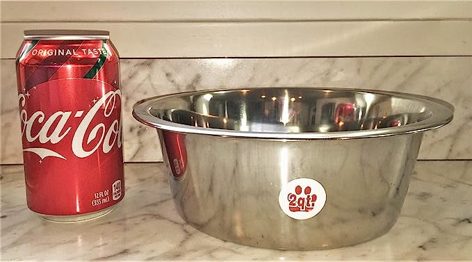 Chic, Floating, Wood, Height-Flexible Wall Mount Dog/Cat/Pet Food & Water Bowl Holder/Feeder with 3 S.S. Dishwasher-Safe Bowls (~ 2 Quart / 64 oz / 1890 ml) for Large Pets. 3-Screw Installation.