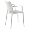 thumbnail image 6 of Omax Decor Cleo Arm Resin Patio Dining Chair in White - (Set of 2), 6 of 7