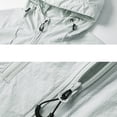 thumbnail image 5 of Maqroz Mens Full Zip UPF 50+ Sun Protection Hoodie Jackets with Pockets Long Sleeve Sun Shirts Adjustable Cooling Lightweight Athletic Track Jacket Travel Hiking Fishing Outdoor Silver M, 5 of 7