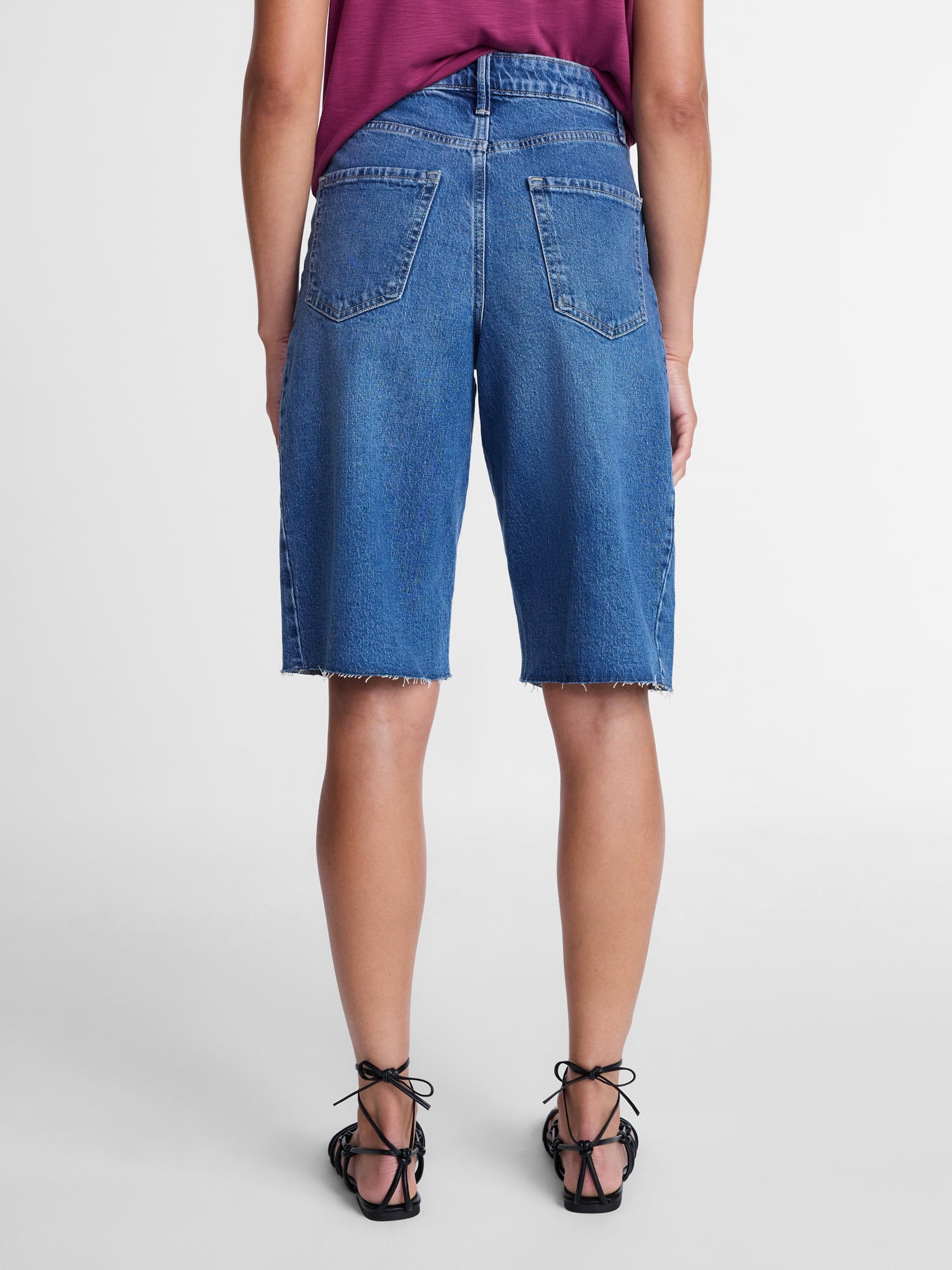 Time and Tru Women's Barrel Bermuda Shorts, Sizes 0-20