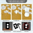 thumbnail image 3 of Yayeee Blank Wall Plate Cover 1-Gang 4.5"x2.7" Home Unused Decorative Outlet, White Flowers, 3 of 7