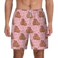 thumbnail image 3 of Uemuo Heart Capybara Pattern Mens Swim Trunks Quick Dry Board Shorts with Mesh Lining, Stretch Beach Shorts Quick Dry No-Chafing Board Shorts-Medium, 3 of 9