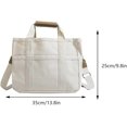 thumbnail image 5 of Bolso de mano de lona utilitario con compartimentos Bolsos de mano cruzados resistentes para mujer Bolso de hombro con múltiples bolsillos, 35*25 cm, 5 of 5