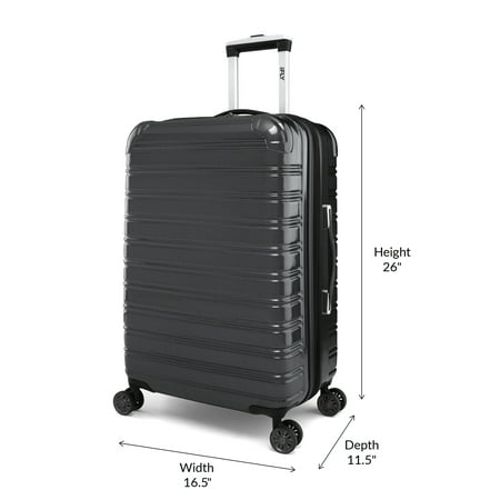 iFLY Hardside Fibertech Luggage 24 Checked Luggage, Black
