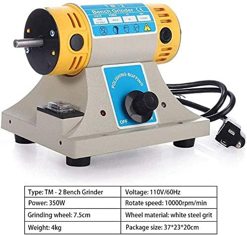 SHANNA TM-2 Jewelry Rock Polishing Buffer Machine Bench Lathe Polisher Kit Rock Tumbler Gem Tools Grinder 200W 110V