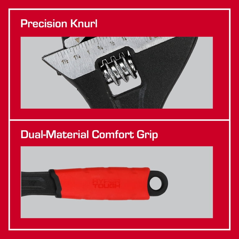 10-Inch Adjustable Wrench With Laser-Etched Scales photo 8