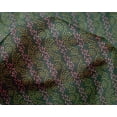 thumbnail image 4 of oneOone Silk Tabby Fabric Leaves & Floral Block Printed Craft Fabric BTY 42 Inch Wide, 4 of 4