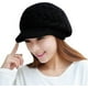 thumbnail image 1 of Gorro de punto de invierno para mujer con ala negra, elegante gorro con forro polar cálido, 1 of 2