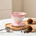 thumbnail image 7 of ACDANC 2026 New Pour Over Coffee Maker Ceramic Coffee Dripper for Home Travel Manual Porcelain Cone Brewer Delicate Decoration Flower Shaped Pink Pour Over Coffee Dripper, 7 of 7