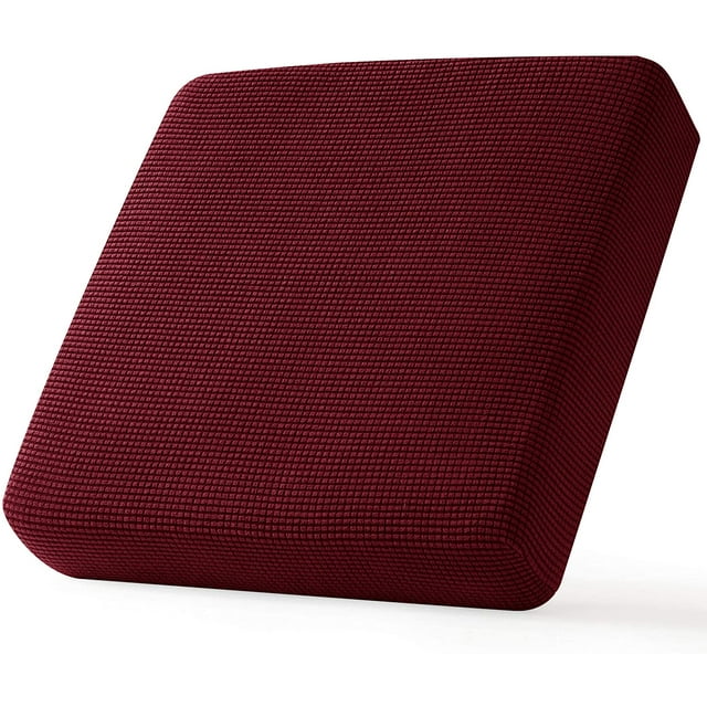CHUN YI 1 Piece Cushion Cover Spandex Stretch Textured Grid Box Cushion Seat Slipcover
