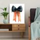 thumbnail image 5 of Qisvanset Framed Canvas Wall Art, 12x16 Inch Stripe Bow Coquette Coastal Apartment Wall Decor, 5 of 5