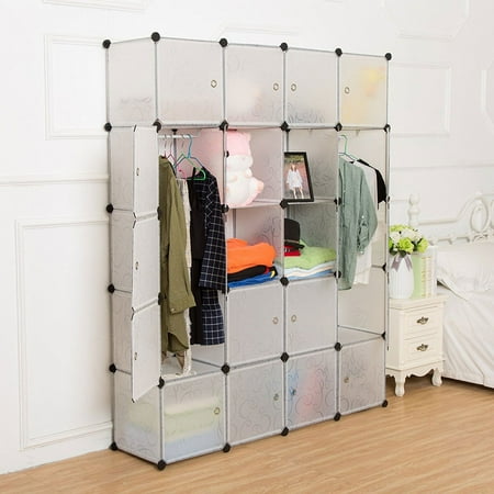 Ktaxon 20 Modular Wardrobe DIY Cube Storage Clothes Shoes ...