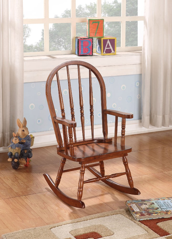Elegant Wooden Rocking Chair, Tobacco Brown - Walmart.com - Walmart.com