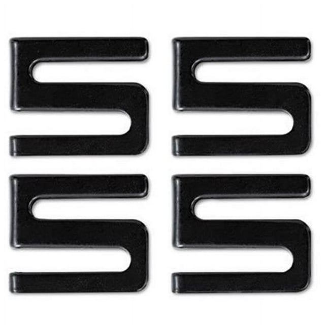 Alera SW59SHBL Wire Shelving S Hooks- Metal- Black- 4 Hooks/Pack