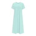 thumbnail image 4 of LEEYNEER Eyelet Dresses for Women Summer Fashion V Neck Sleeveless Ruffle Dresses Solid Color Loose Fit Mini Dresses Casual Flowy Summer Dresses for Women 2024 Vacation, 4 of 6