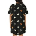 thumbnail image 3 of Bixox Women's Funny Chicken Printed Pajama Set 2 Piece Lounge Set Top and Shorts Soft Pajamas, Shorts with Pockets, 3 of 7