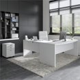 thumbnail image 2 of Echo 72W Bow Front L Shaped Desk with Drawers in Pure White - Engineered Wood, 2 of 6