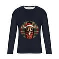 thumbnail image 4 of Visit the JURANMO Store Big and Tall Fall T Shirts for Men Christmas Santa Graphic Round Neck Long Sleeve Tees Loose Fit Casual Fall Tee Tops Navy XL, 4 of 6