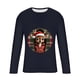 thumbnail image 4 of Amzcrzy - Sudadera Para Hombre, Estilo Casual, Con Estampado Navideño, Deportiva, De Manga Larga Y Cuello Redondo, Color Azul Marino, Talla 3Xl, 4 of 5