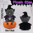 thumbnail image 3 of SUWJELANY Witch Cloak Cat Stuffed Animal, 10"Soft Black-Cat plush Toy with Hat, Cute Black-Cat Plushie Wearing Cloak decor Gift for Kids Adults, 3 of 6
