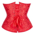 thumbnail image 3 of Womens Underbust Corset Plus Size Gothic Corset Cincher Medieval Corsets for Women Jacquard Vintage Waist Corset Top Red Size 5XL, 3 of 6