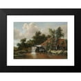 thumbnail image 2 of Meindert Hobbema 14x11 Black Modern Framed Museum Art Print Titled - A Watermill (C. 1664), 2 of 5