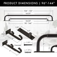 thumbnail image 5 of MERIVILLE 1" Double Wraparound Curtain Rod Set, Adjustable 96-144 Inches, Blackout Design, Oil-Rubbed Bronze, 5 of 11