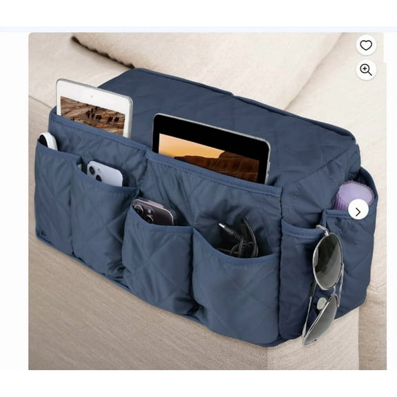 Ctnporpo Storage Case Sofa Armrest Organizer Armchair Caddy Remote Holder for Recliner Non Slip Recliner Organizer Chair Arm Organizer with 14 Pockets for TV Remotes Caddy Book Magazines