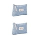 thumbnail image 2 of Yuarrent Estuche cosmético bolsa de maquillaje bolsa de almacenamiento lona impermeable exquisito diseño elegante dulce regalo multiusos Azul claro 2piezas, 2 of 6