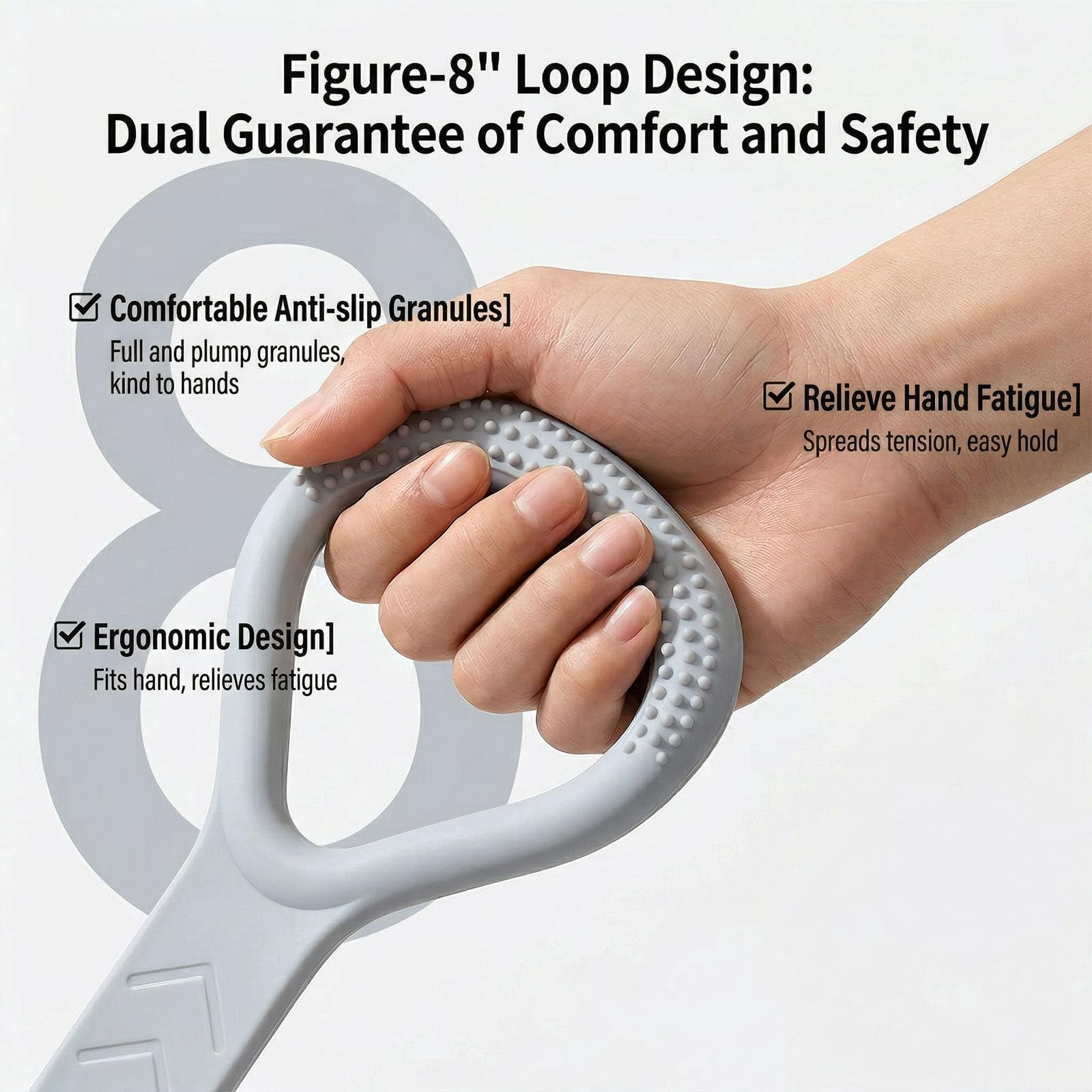 Resistance Band, 20-25 Lb Lexi Figure 8 Resistance Band with Handles, Fitness Elastic Rope, Execrise Workout for Arm, Back, Chest and Shoulder, Quick Workout for Muscle Toning