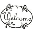 thumbnail image 2 of Village Wrought Iron WEL-164 Signe de Bienvenue Floral Moyen, 2 of 3