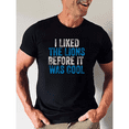 thumbnail image 1 of Men's Cute game cat, anime cat T-Shirt, Casual Wear Black Tee, Sizes S-3XL, 1 of 5