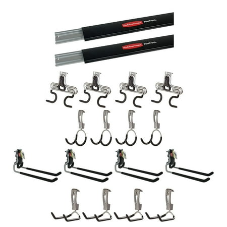 

Rubbermaid 1784415 Fast Track 48 Inch Steel Horizontal Wall Mounted Storage Rail